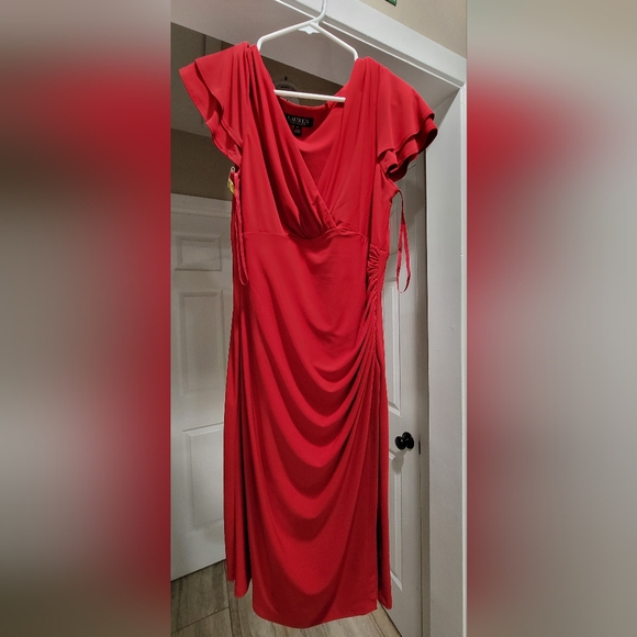 Red Ralph Lauren formal dress - Picture 1 of 4